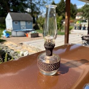 Vintage Miniature oil lamp